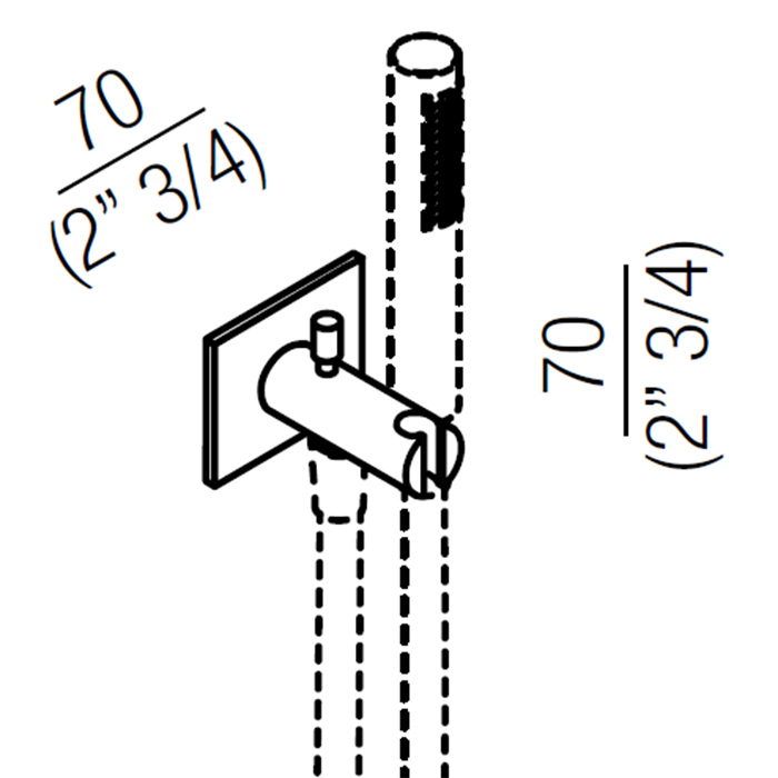 Держатель для ручного душа Agape Memory ARUB1073S, с подключение воды ФОТО