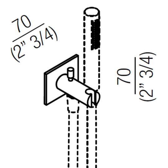 Держатель для ручного душа Agape Memory ARUB1073S, с подключение воды схема 2