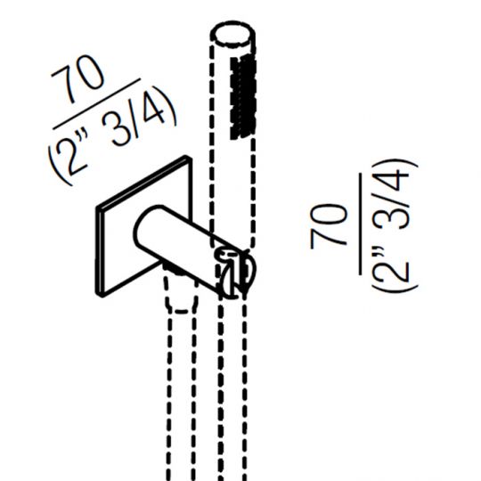 Держатель для ручного душа Agape Memory ARUB1074S схема 2