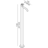 Смеситель для раковины Agape Square ARUB1096A напольный схема 2