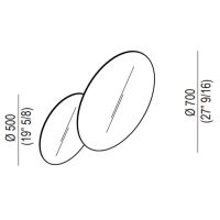 Круглое зеркало Agape Eclissi ASPE038 70x70 см схема 2