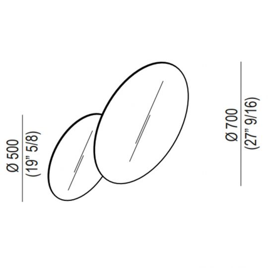 Круглое зеркало Agape Eclissi ASPE038 70x70 см схема 2