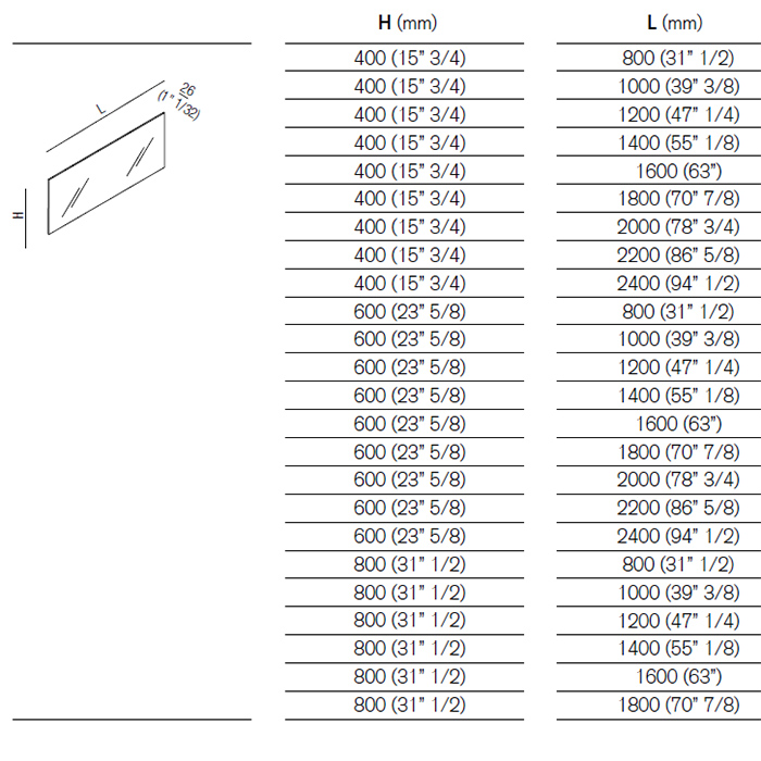Прямоугольное зеркало Agape Nudo ASPE1040O 100x40 см ФОТО