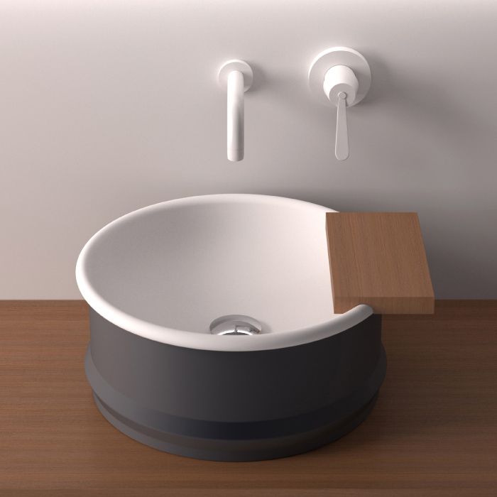 Полка для ванной настольная Agape Vieques AVIE0556I 13x25x3 см