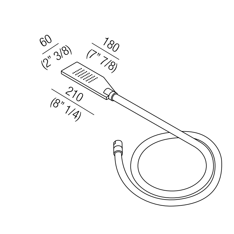 Ручной душ Agape Al dente CRUB0914AR со шлангом 150см ФОТО