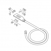 Ручной душ Agape Al dente CRUB0914AR со шлангом 150см схема 2