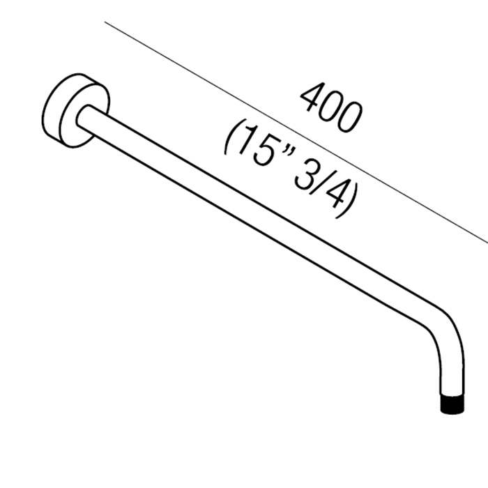 Настенный излив Agape Al dente CRUB0923S для верхнего душа ФОТО
