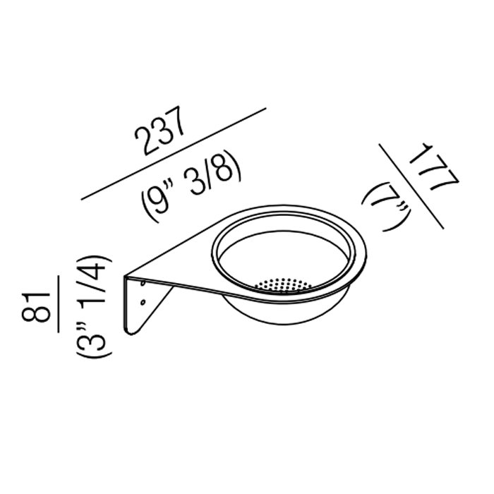 Мыльница подвесная Agape Al dente CRUB0999AR 23,7x8,1 см ФОТО