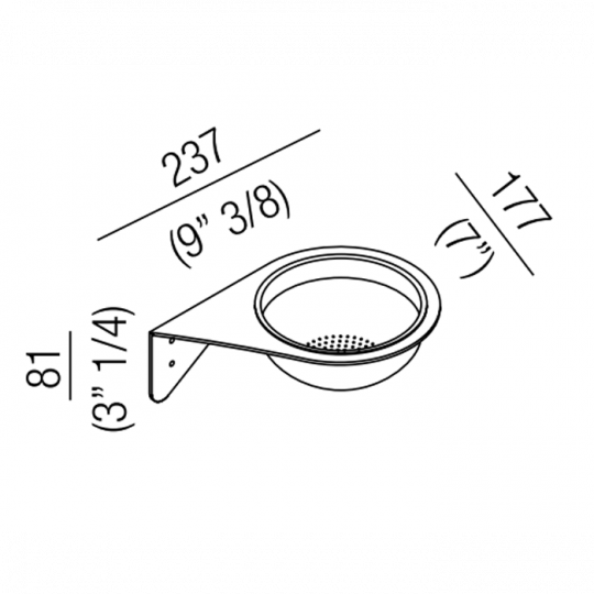 Мыльница подвесная Agape Al dente CRUB0999AR 23,7x8,1 см схема 2