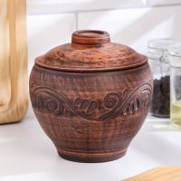 Горшочек для запекания «Вьюнок», 550 мл, 12?10 см, красная глина