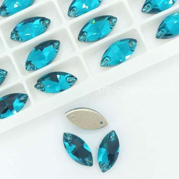 DeLuxe Пришивные Стразы Blue_Zircon Наветта 7*15 мм