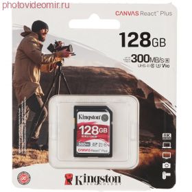Карта памяти Kingston Canvas React Plus SDXC 128 ГБ [SDR2/128GB]