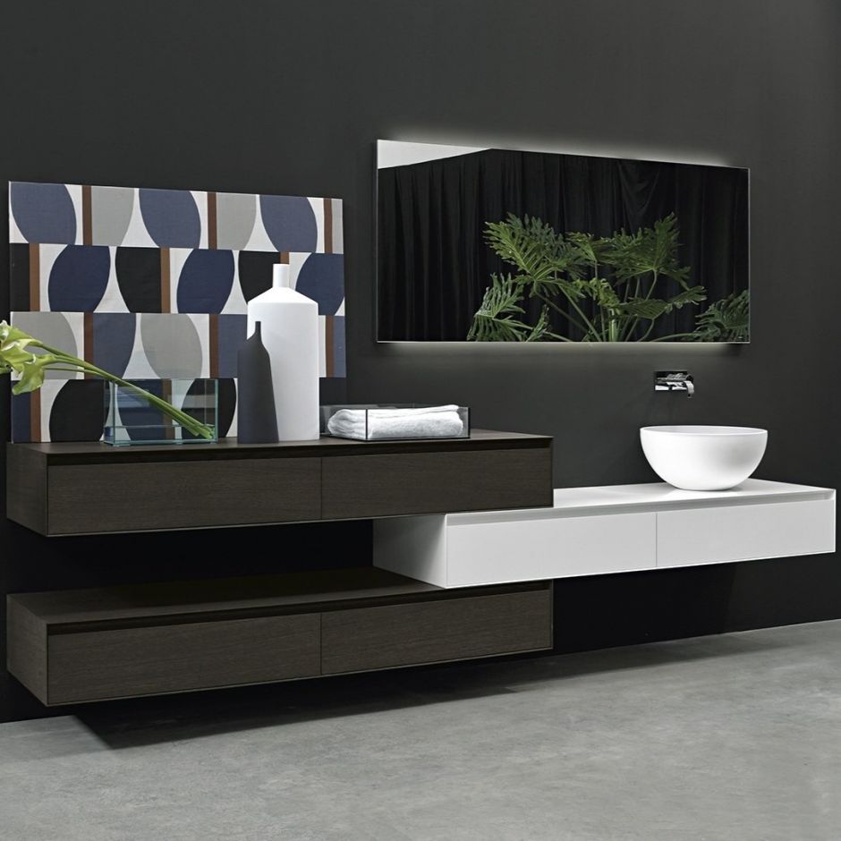 Модульный комплект мебели Antonio Lupi Panta Rei с двумя ящиками