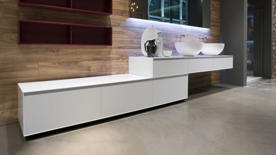 Модульный комплект мебели Antonio Lupi Panta Rei с двумя ящиками ФОТО