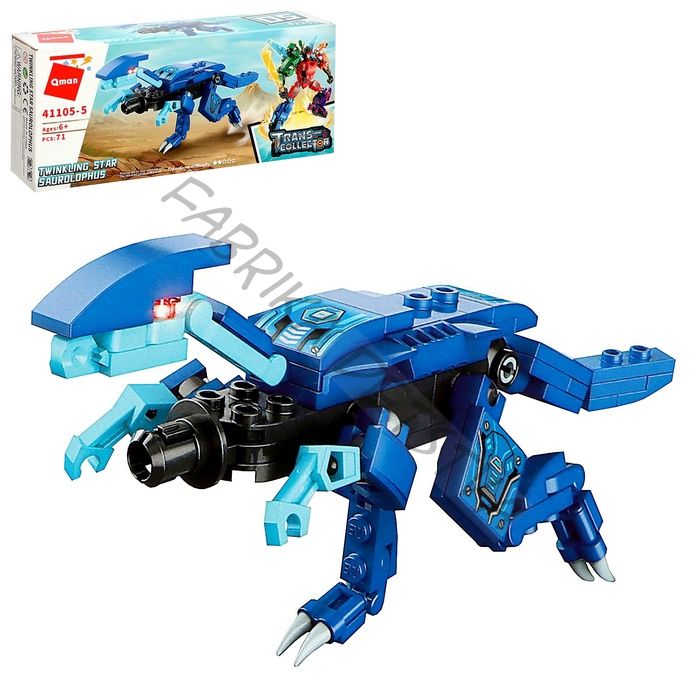 Конструктор Динобот «Вождь Тиранозавр», 71 деталь