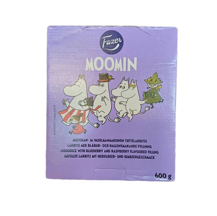 Конфеты Fazer "Moomin", Blueberry-Raspberry, с лакрицей, 20 г Конфеты Fazer "Moomin", Blueberry-Raspberry, с лакрицей, 20 г