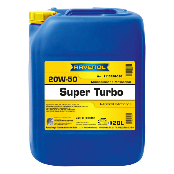 Ravenol Super Turbo 20W-50, 20л