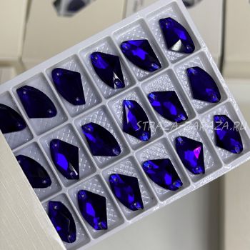 DeLuxe Пришивные Стразы Cobalt Галактик 12*19 мм