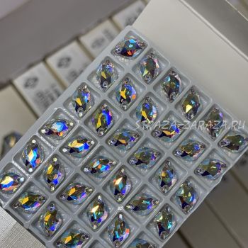 DeLuxe Пришивные Стразы Crystal_AB Лимон 12*18 мм