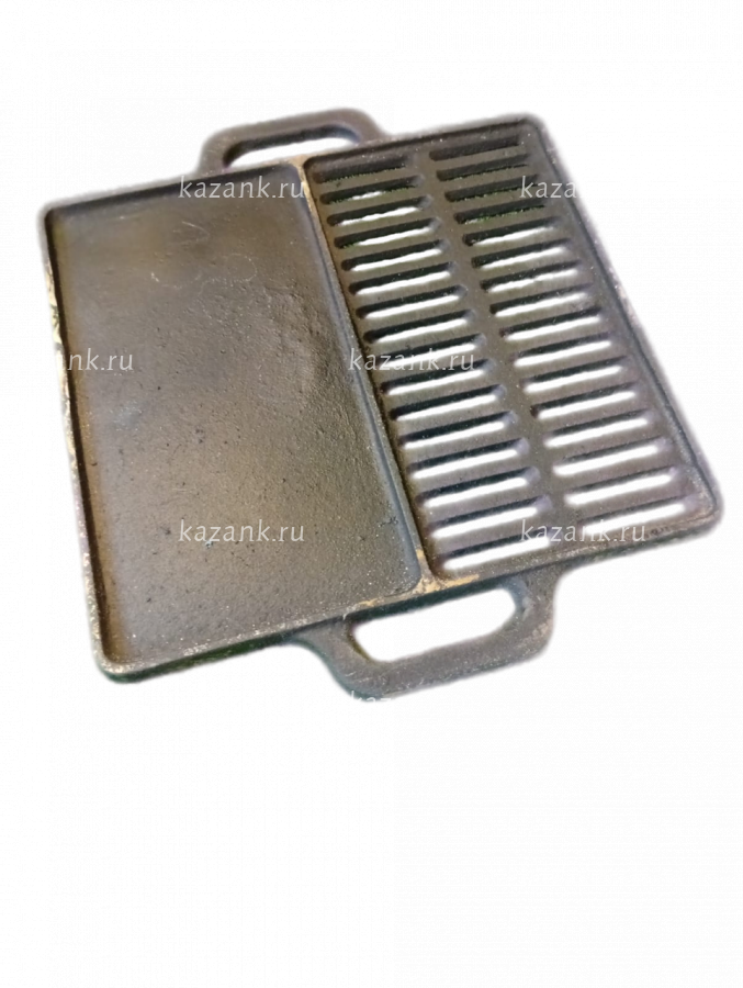 Решетка гриль с противнем 40х35см, чугун, ручки