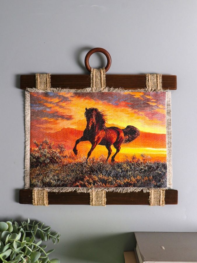 Декор настенный, панно «Свиток. Сила и грация коня» , 33?32 см