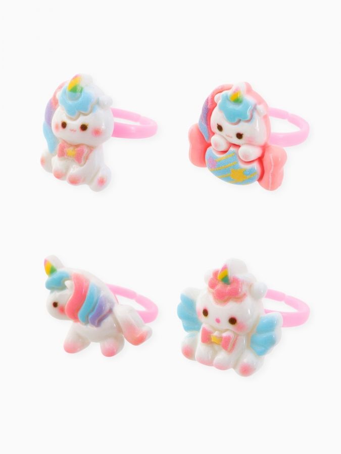 Кольцо «Выбражулька» единороги, форма МИКС, цветное, безразмерное