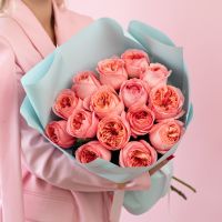 15 пионовидных роз (Пинк Экспрешн)