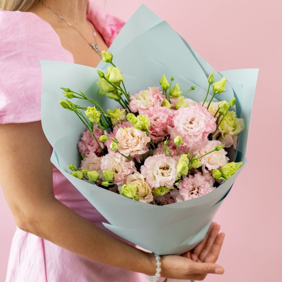 Эустома 9 шт розовая