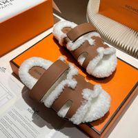 Босоножки меховые HERMES Premium Босоножки меховые HERMES Premium