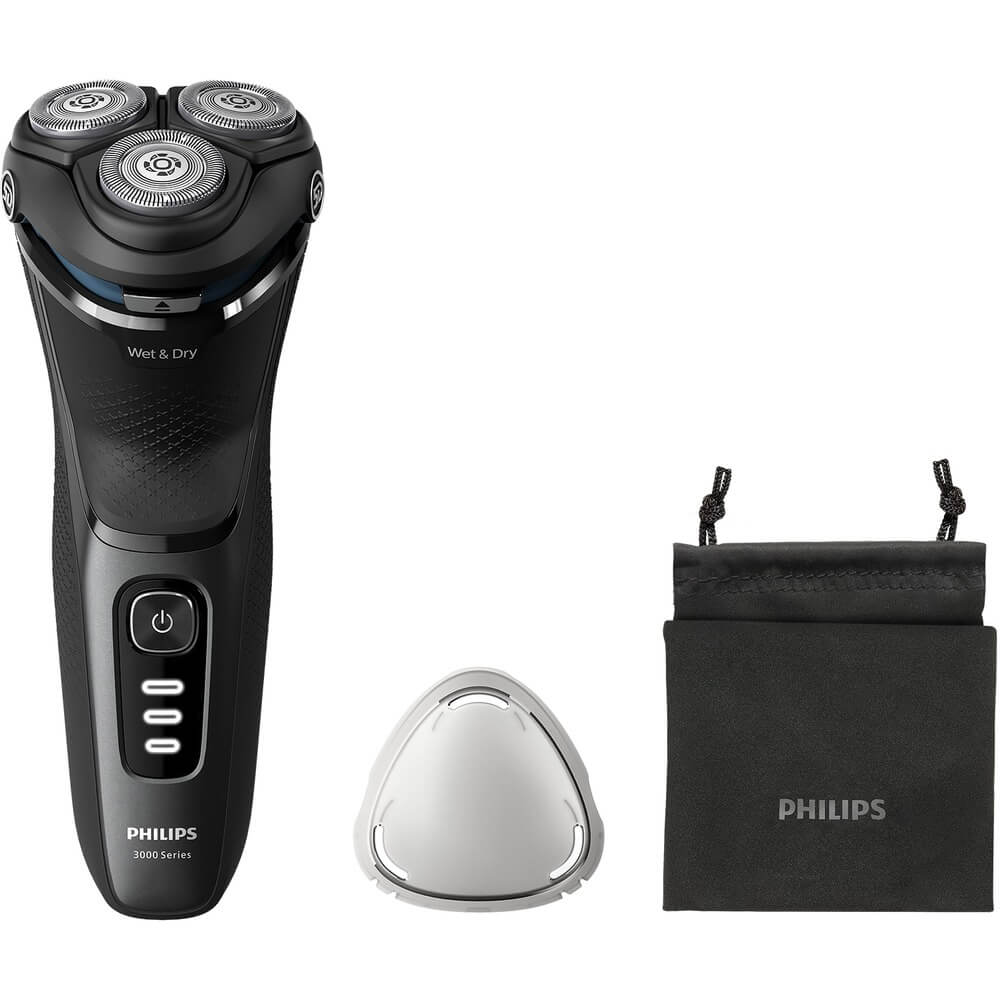 Электробритва Philips S3244/12, для влажного и сухого бритья, черный