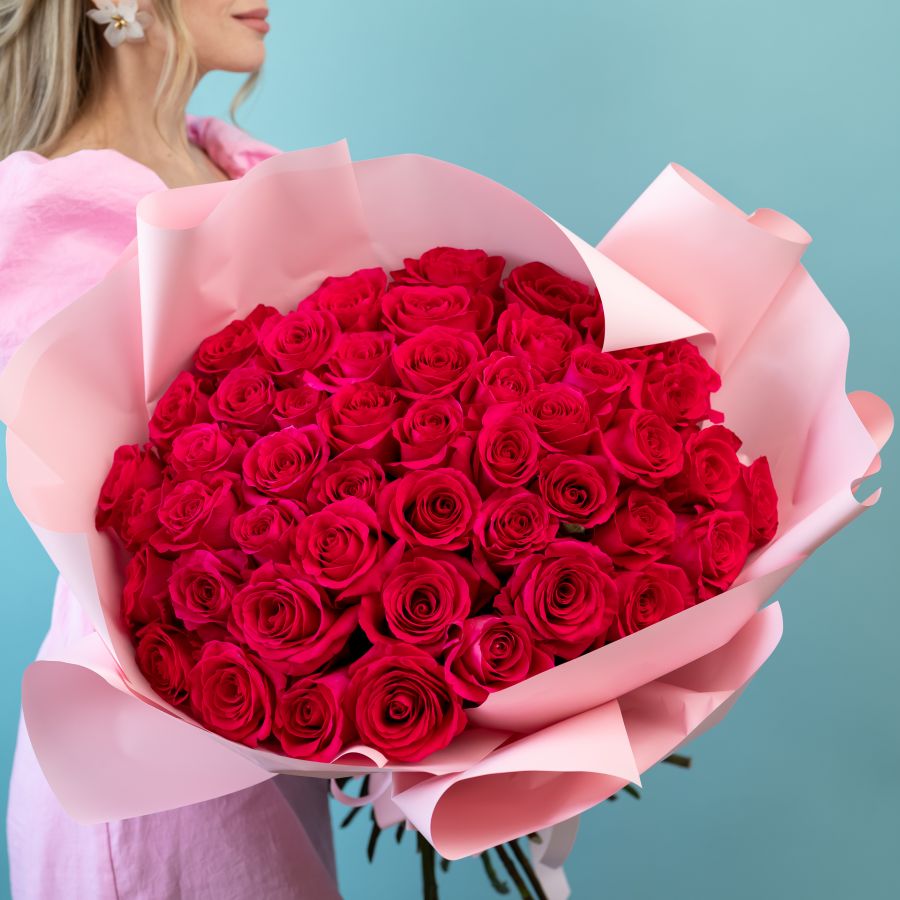 51 розовая роза 51 розовая роза