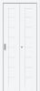 Дверь-Книжка Складная ПЭТ Bravo Браво-20 White Silk Межкомнатная 350x2000, 400x2000мм / Браво