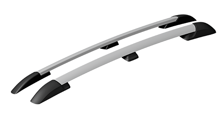 Рейлинги для автомобиля LADA Niva Travel (2020-), Chevrolet Niva (2002-2020) с креплением через крышу автомобиля, анод серый