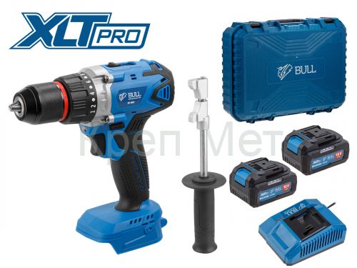 Аккум. дрель-шуруповерт BULL SR 1802 в чем. XLTpro БЕСЩЕТ., 18 В, 80 Н*м, 2*4 А*ч, БЗП 13 мм