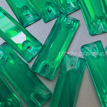Глянцевые Прозрачные Пластиковые Стразы Emerald Багет 9*21 мм