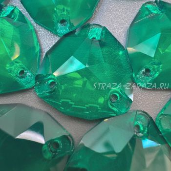 Глянцевые Прозрачные Пластиковые Стразы Emerald Триллиант 12 мм