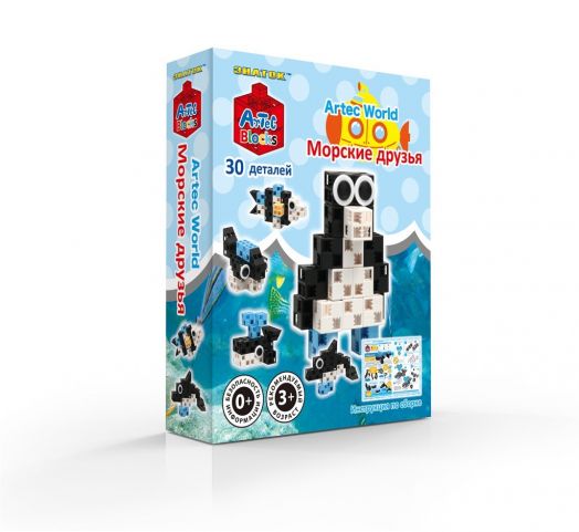 Конструктор ARTEC World "Морские друзья" коробка 30 деталей