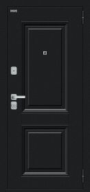 Входная Дверь Bravo Некст МФ/BChrome Букле черное/Cappuccino Melinga  860x2050мм Правое Открывание / Браво