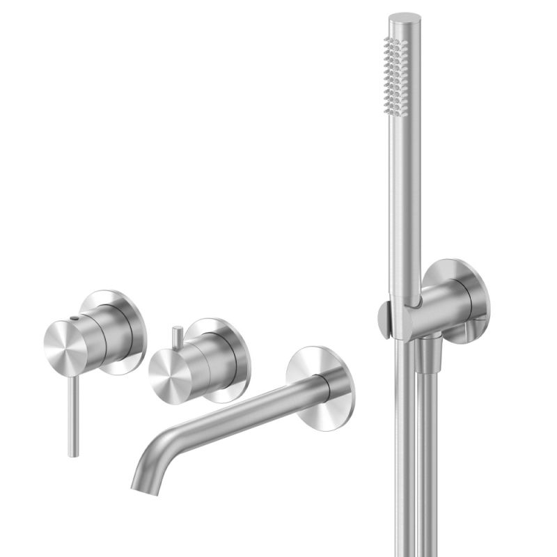 Смеситель ABBER Wasser Kreis 316 AF8130BST для ванны скрытого монтажа, сталь брашированная