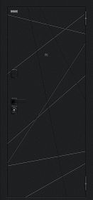 Входная Дверь Bravo Граффити-5/SBlack Букле черное/Slate Art 860x2050, 960x2050мм / Браво
