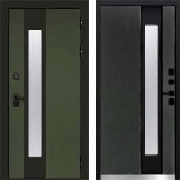 Входная дверь Termo-door Арктика Грин - Бетон темный с терморазрывом и стеклопакетом