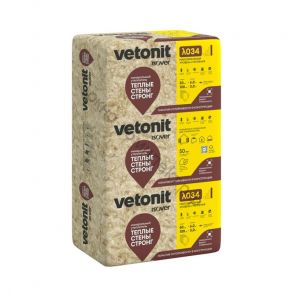 Теплоизоляция "VETONIT" Теплые Стены Стронг 100*610*1000 (5 матов 3,05м2/0.305м3) Артикул КХ184