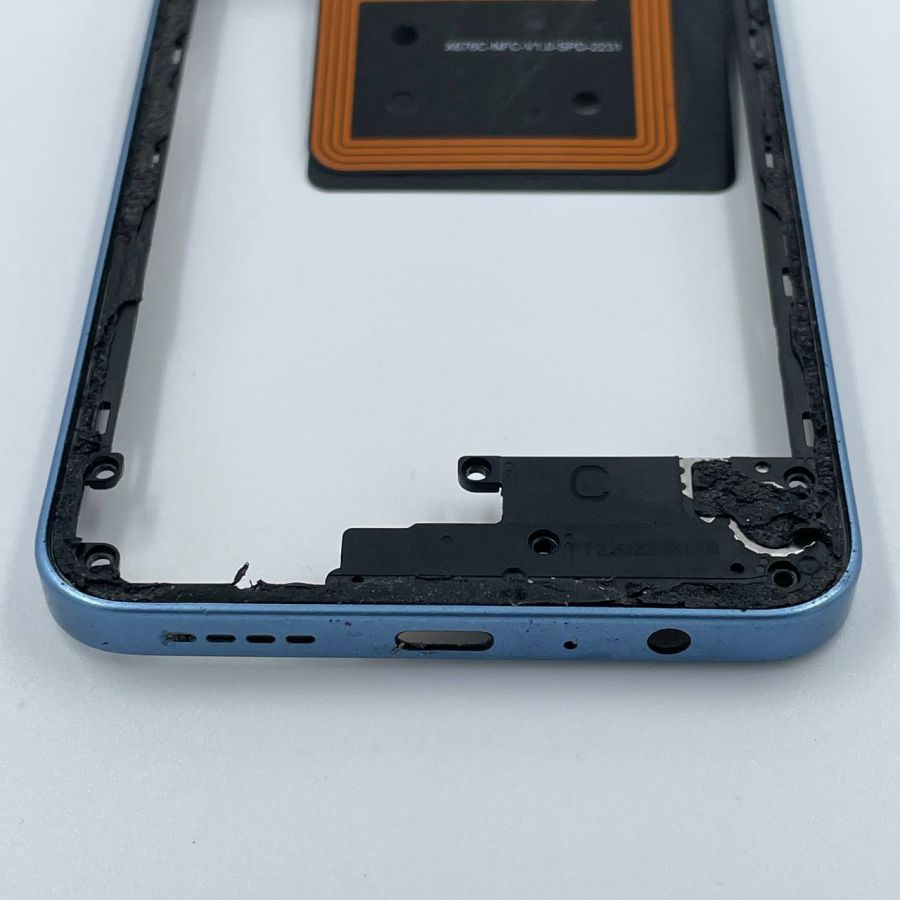Infinix NOTE 12  (2023) рамка оригинал с разбора синяя