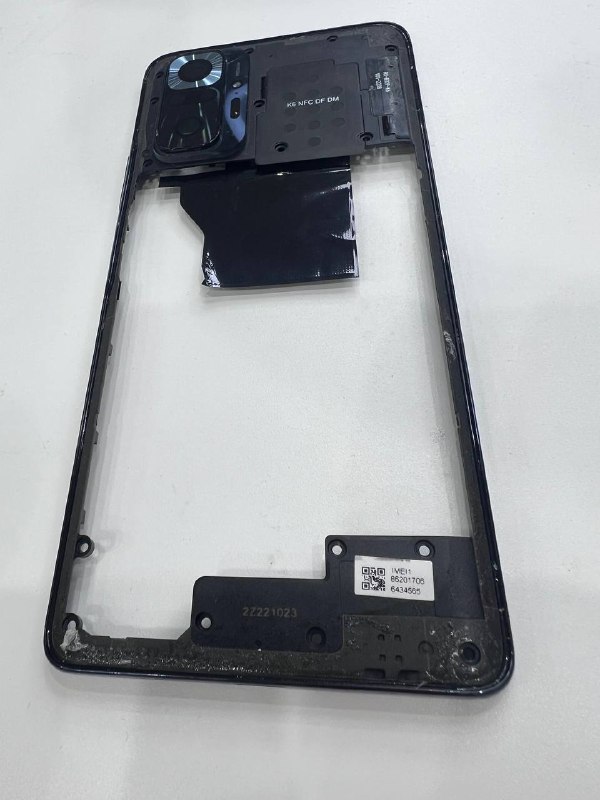 XIAOMI REDMI NOTE 10 PRO рамка (средняя часть)  черная оригинал (снятая) потёртости