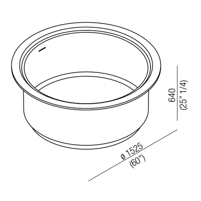 Круглая отдельностоящая ванна Agape In-Out AVAS1042ZL 152,5x152,5 см ФОТО