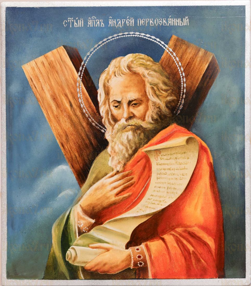 Андрей Первозванный 27х31 см (рукописная икона )