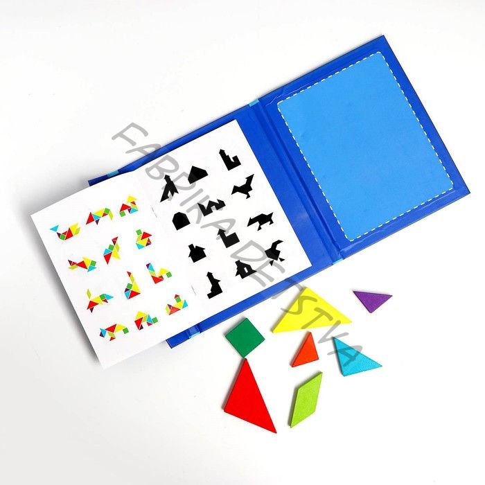 Танграм магнитный «В книжке», 7 деталей, 18x22x1.5 см