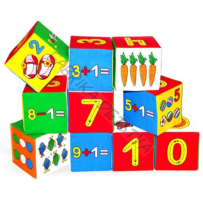 Мягкие кубики «Умная математика», набор