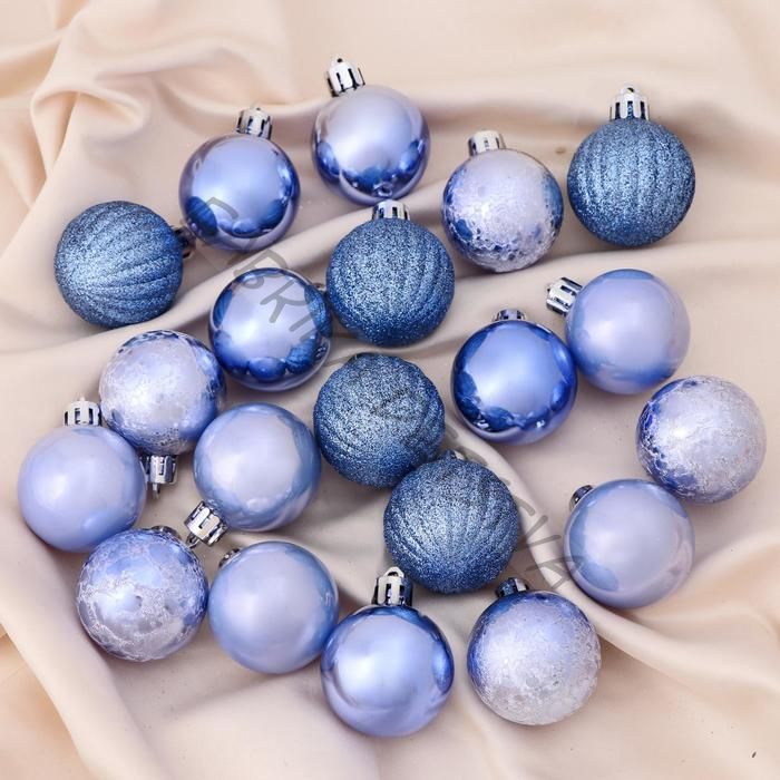 Ёлочные игрушки «Ассорти», шары новогодние, набор 20 шт., d=4 см, сиреневый