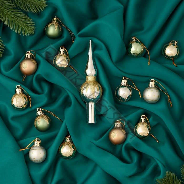 Ёлочные игрушки «Сочельник. Сияние», новогодние, набор 15 шт.